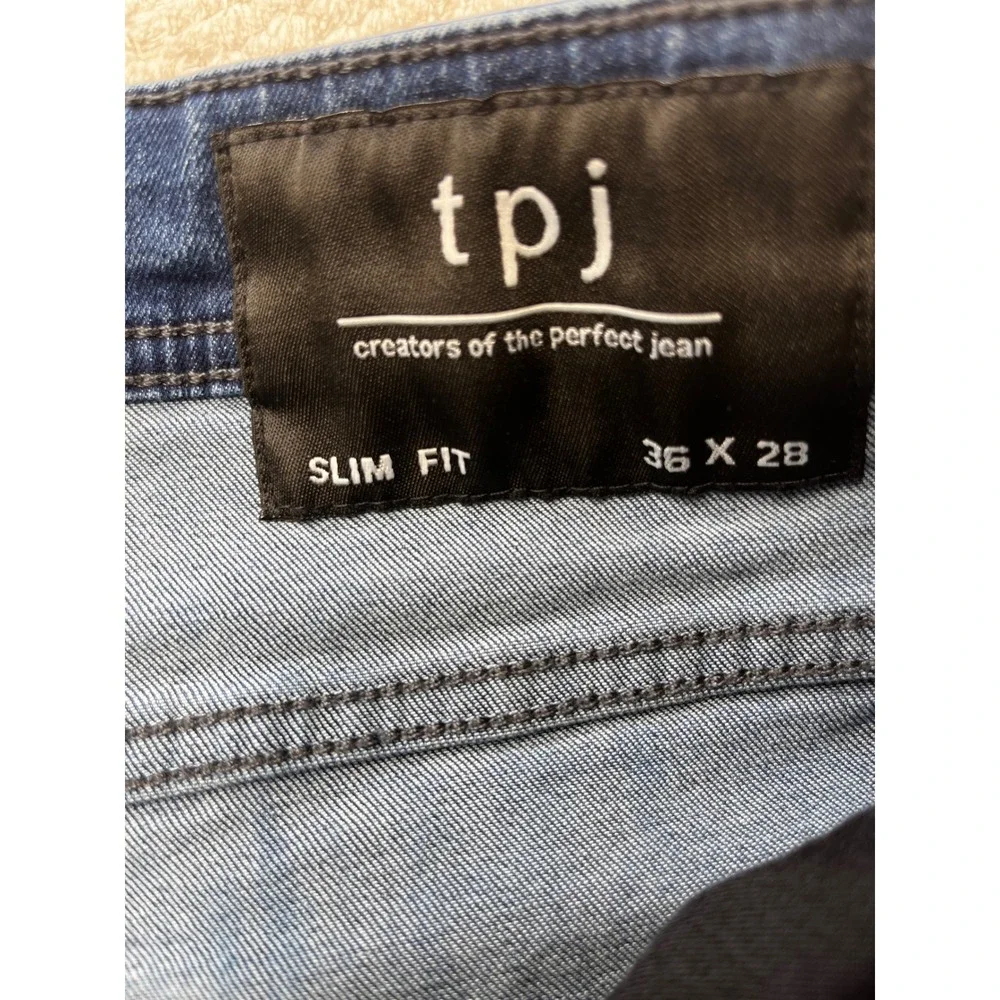 TPJ Creators of the Perfect Jean Mens 36x28 Slim Fit Blue Denim JU9T1DCPT28